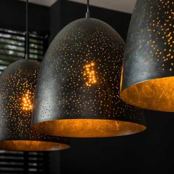 Wohnen Hängeleuchte mit drei Metallschirmen - Catron