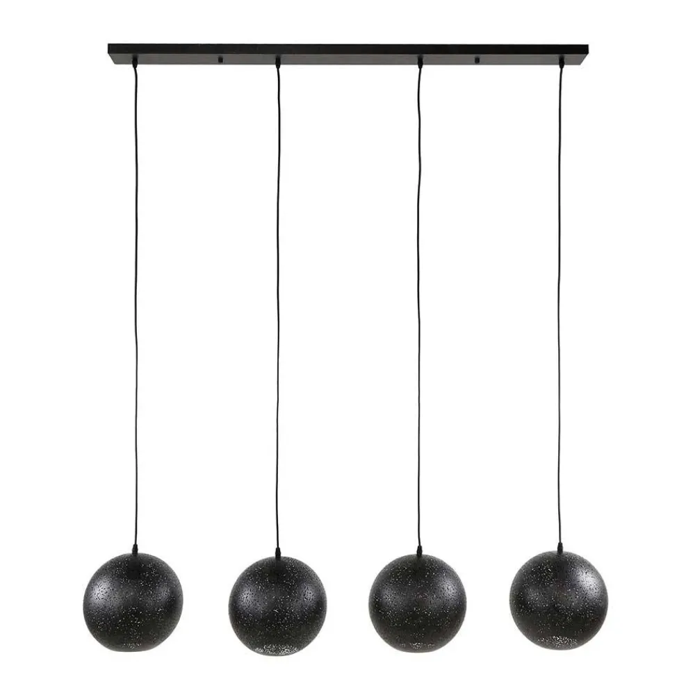 Wohnen Hängeleuchte mit vier Kugelschirmen aus Metall - Feixon