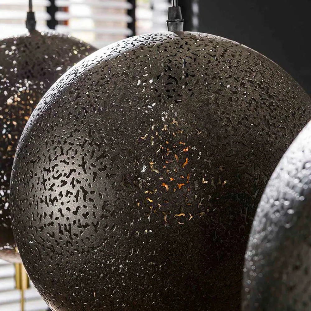 Wohnen Hängeleuchte mit vier Kugelschirmen aus Metall - Feixon