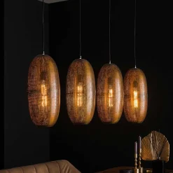 Wohnen Lampen & Leuchten*Hängeleuchte mit vier Metallschirmen - Musashi