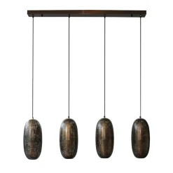 Wohnen Lampen & Leuchten*Hängeleuchte mit vier Metallschirmen - Musashi