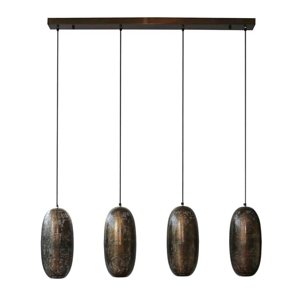 Wohnen Lampen & Leuchten*Hängeleuchte mit vier Metallschirmen - Musashi