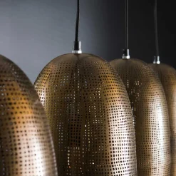 Wohnen Lampen & Leuchten*Hängeleuchte mit vier Metallschirmen - Musashi