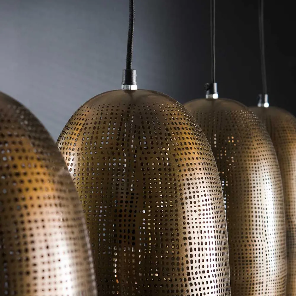 Wohnen Lampen & Leuchten*Hängeleuchte mit vier Metallschirmen - Musashi