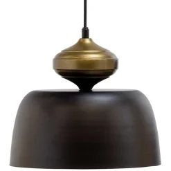 Wohnen Hängeleuchten in Schwarz & Messing - Rujona (2er Set)