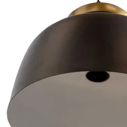 Wohnen Hängeleuchten in Schwarz & Messing - Rujona (2er Set)