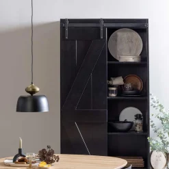 Wohnen Hängeleuchten in Schwarz & Messing - Rujona (2er Set)