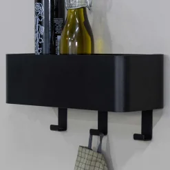 Wohnen Hängende Ablage mit drei Haken aus Stahl - Lejavra