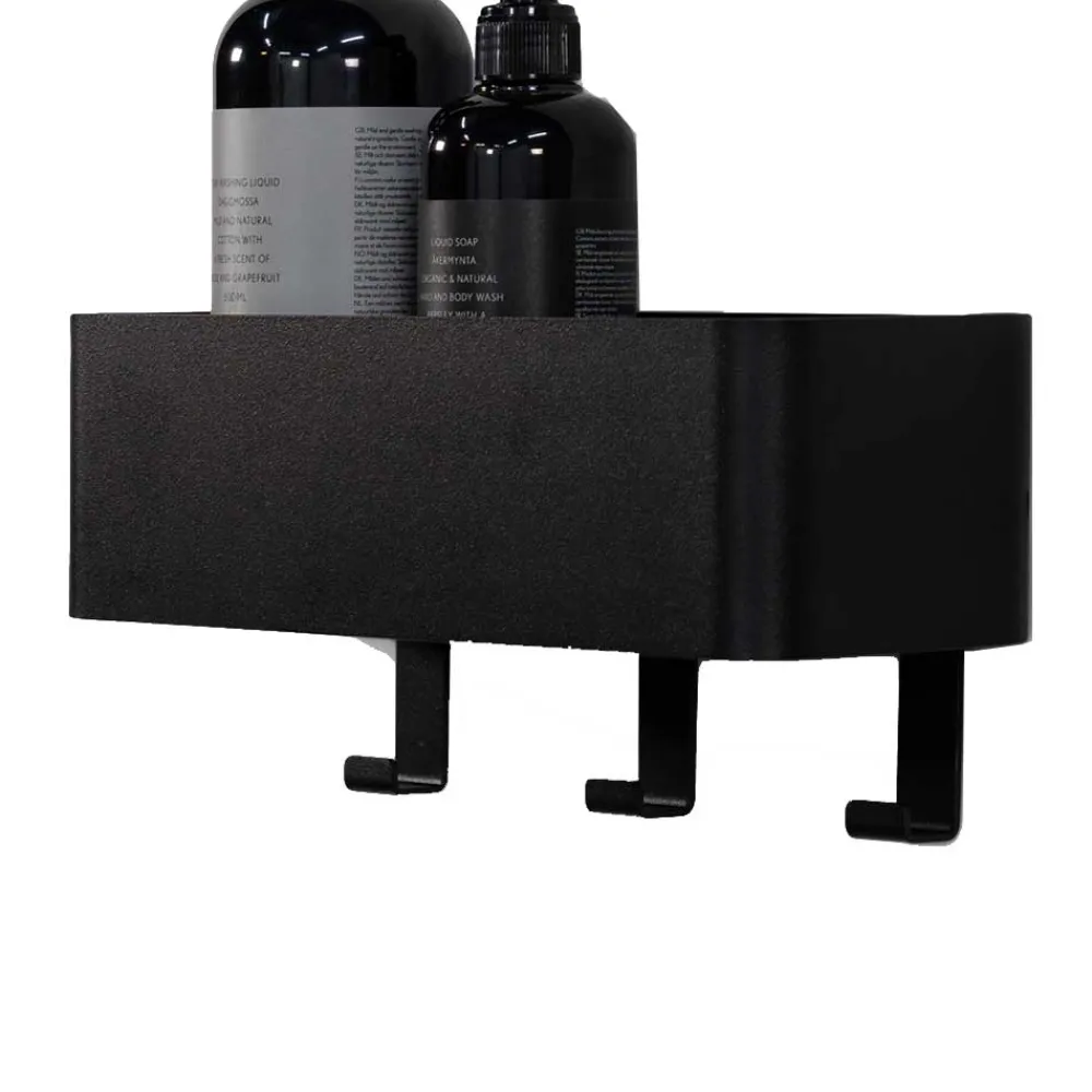 Wohnen Hängende Ablage mit drei Haken aus Stahl - Lejavra