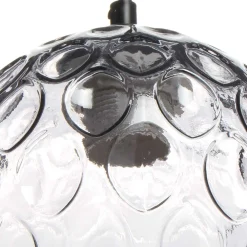 Wohnen Lampen & Leuchten*Hängende Designlampe aus Glas in Grau - Cavan