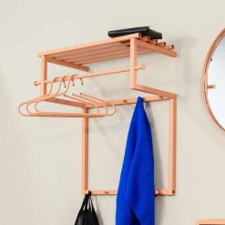 Wohnen Braune Möbel|Bürogarderoben*Hängende Garderobe in Terracotta - Onesty