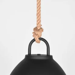 Wohnen Schwarze Möbel|Loft Möbel*Hängende Industrial Lampe in Schwarz Metall - Rock