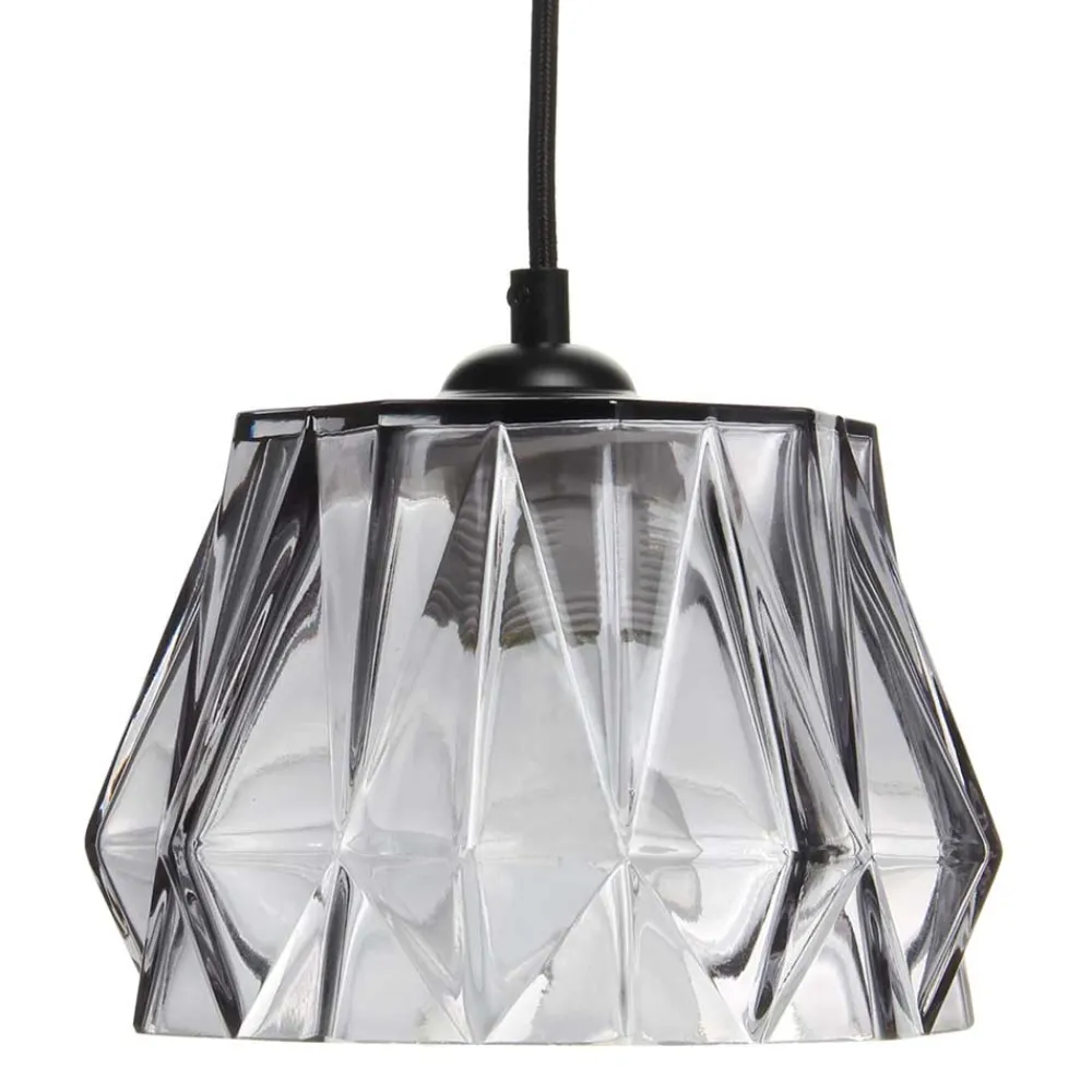 Wohnen Hängende Lampe in Grau Glasschirm - Rodena