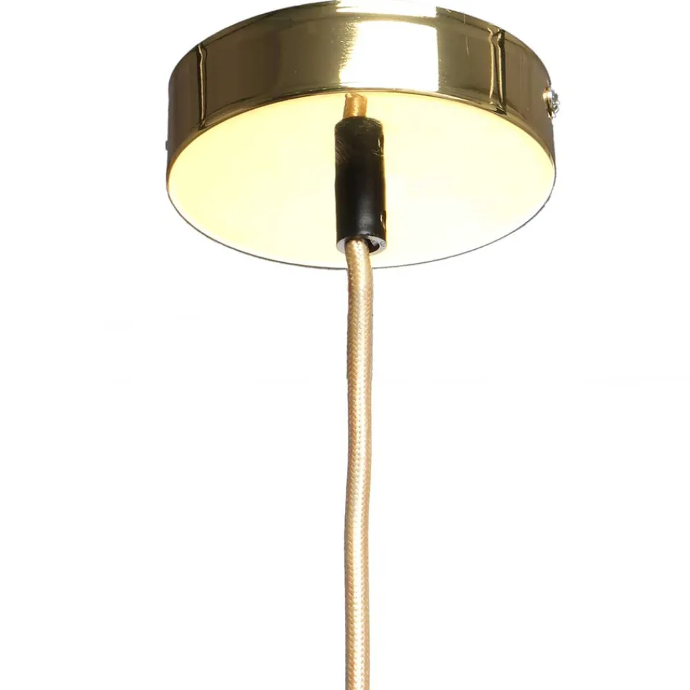 Wohnen Hängende Lampe in Grau Schirm aus Glas - Marciano