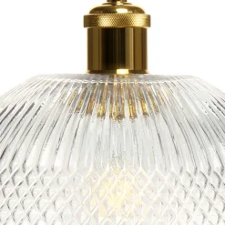 Wohnen Hängende Lampe in Grau Schirm aus Glas - Marciano