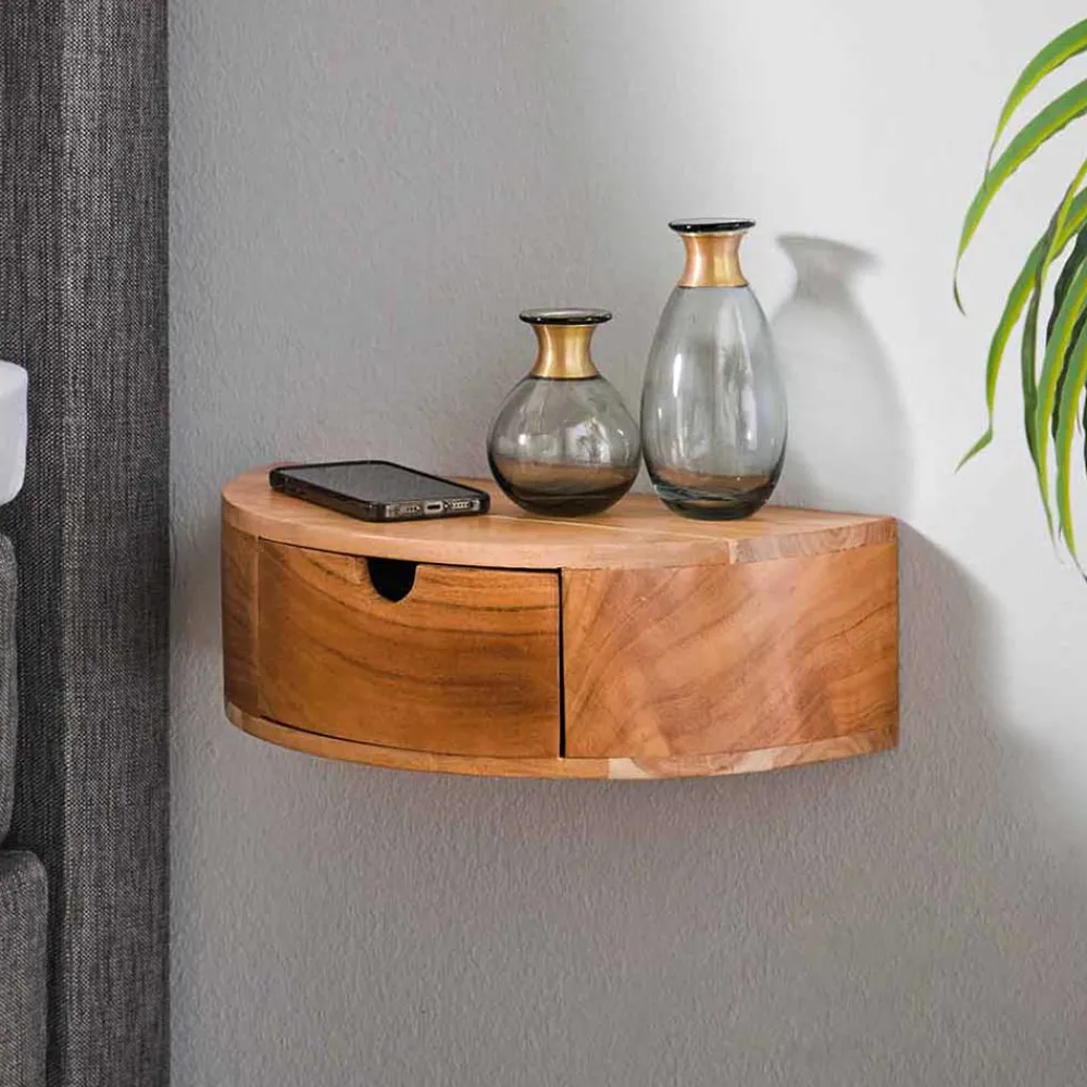 Wohnen Hängende Nachtkonsole halbrund - Lessia