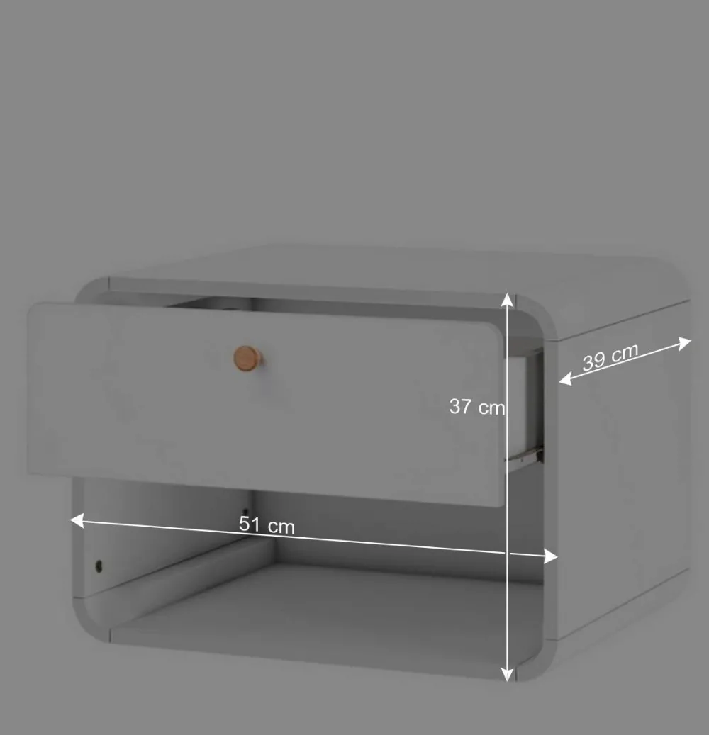 Wohnen Hängende Nachtkonsole im Scandi Chic - Kolreva