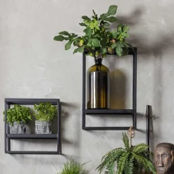 Wohnen Hängende Regale in Schwarz - Heliawa (2er Set)