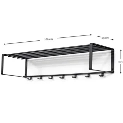 Wohnen Garderoben|Garderoben*Hängende Stahlgarderobe in Taupe - Satroni