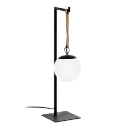 Wohnen Lampen & Leuchten*Hängende Tischlampe in Weiß Glas Kugelschirm - Nelson