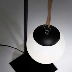 Wohnen Lampen & Leuchten*Hängende Tischlampe in Weiß Glas Kugelschirm - Nelson