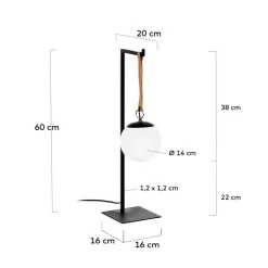 Wohnen Lampen & Leuchten*Hängende Tischlampe in Weiß Glas Kugelschirm - Nelson