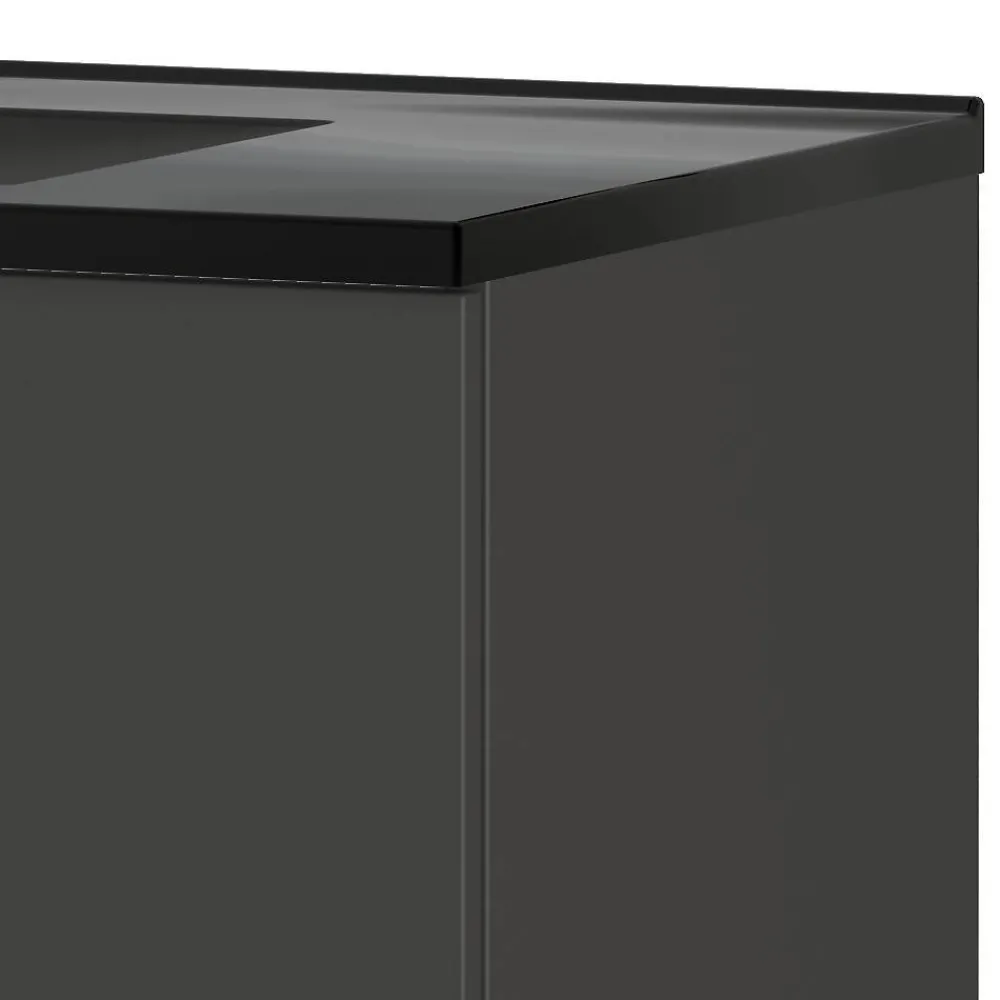 Wohnen Waschtisch|Waschbeckenunterschränke*Hängender Bad-Waschtisch in Dunkelgrau - Fanito