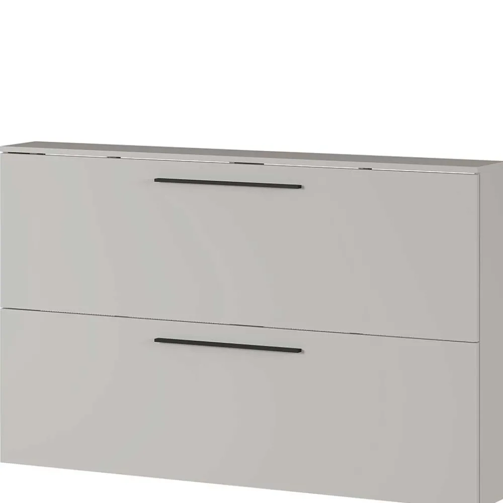 Wohnen Schuhschränke*Hängender Schuhklappenschrank in Hellgrau - Orica