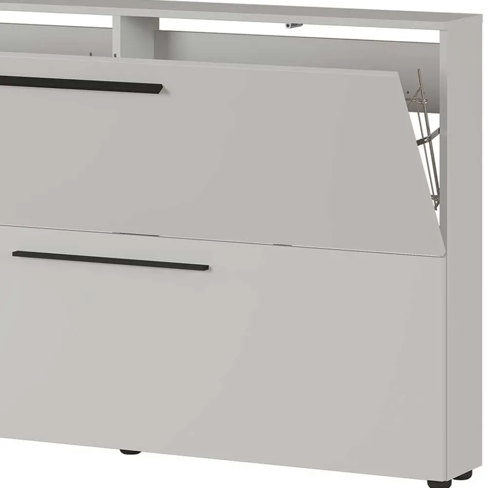 Wohnen Schuhschränke*Hängender Schuhklappenschrank in Hellgrau - Orica