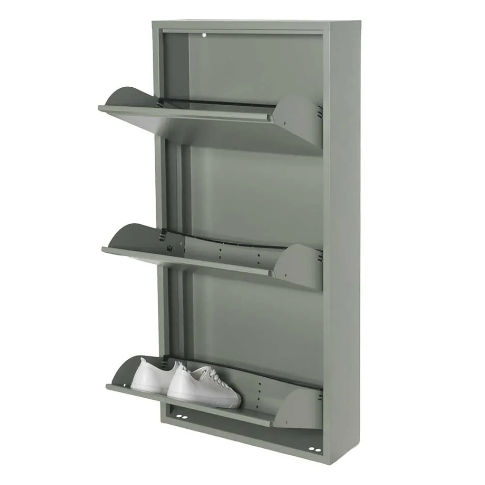Wohnen Schuhschränke*Hängender Schuhschrank in Graugrün - Bombasti