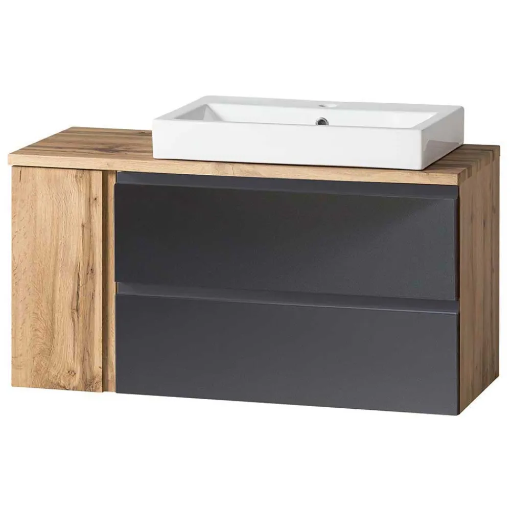 Wohnen Waschtisch|Waschbeckenunterschränke*Hängender Waschplatz mit Schubladen & Tür - Jambi