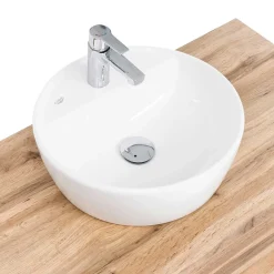 Wohnen Waschtisch|Waschbeckenunterschränke*Hängender Waschtisch mit Baumkante - Tofias