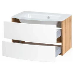 Wohnen Waschtisch|Waschbeckenunterschränke*Hängender Waschtisch mit Glas Waschbecken - Neuvana