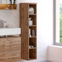 Wohnen Badregale*Hängendes Badezimmer Regal 25x130x35 cm - Lemnas
