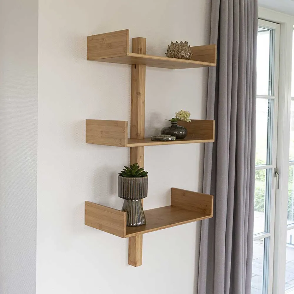 Wohnen Hängendes Designregal mit drei Ablagen - Jefferson