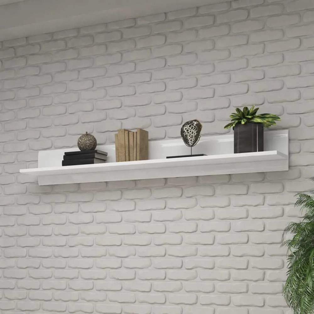 Wohnen Hängendes Regal in Weiß hochglänzend - Baranoma