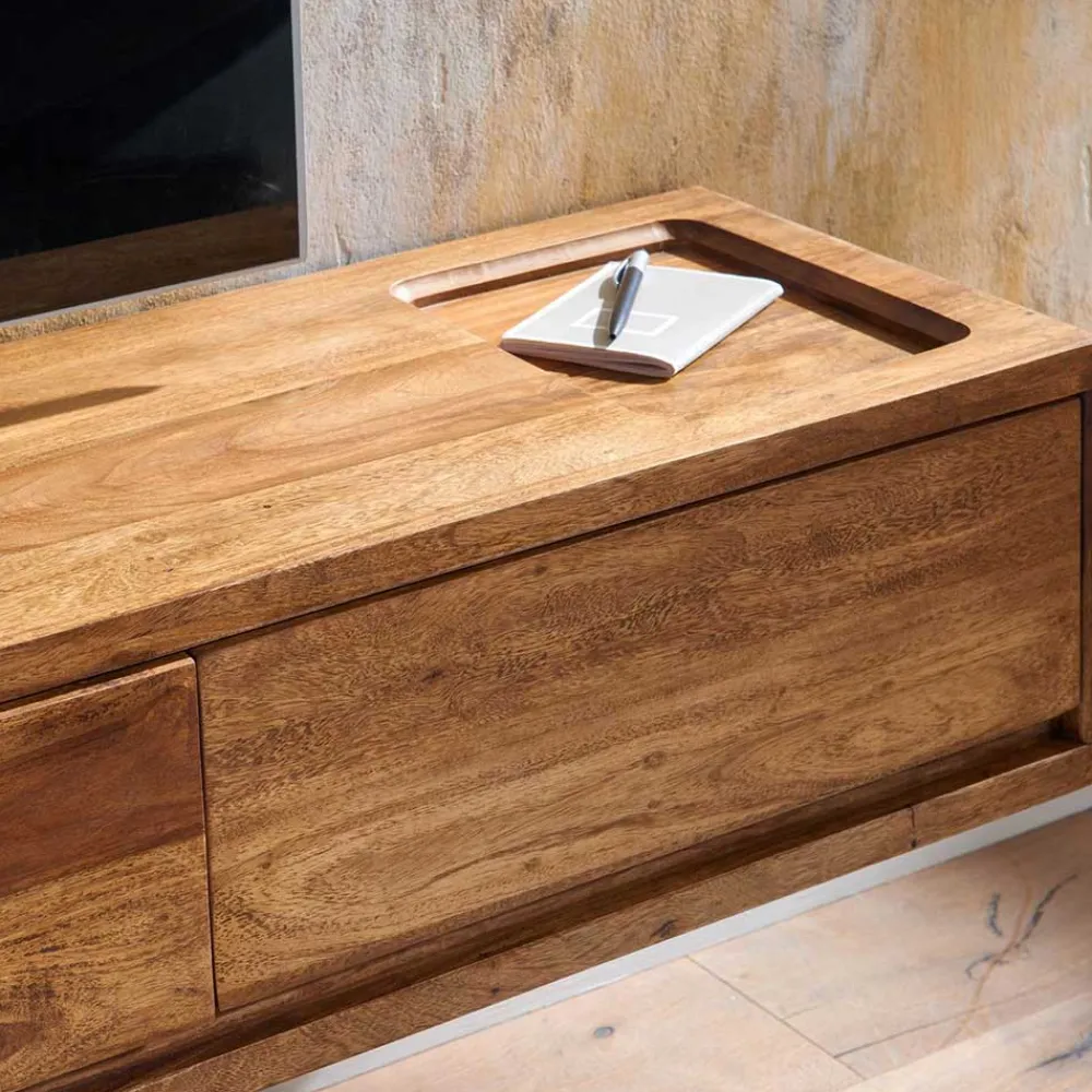 Wohnen Sideboards & Kommoden|Sideboards & Kommoden*Hängendes TV Lowboard mit drei Schubladen - Baham