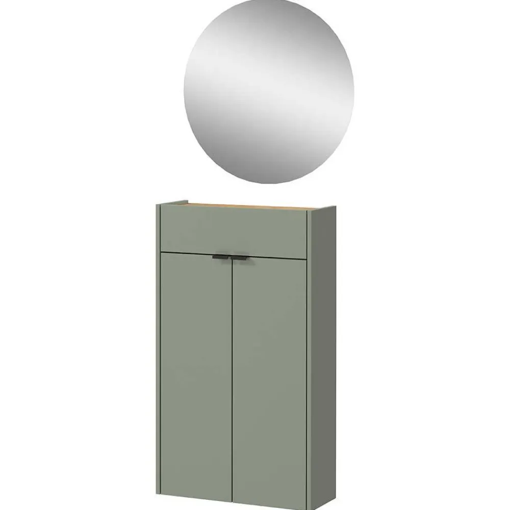 Wohnen Hängendes Vertiko & runder Spiegel - Point (zweiteilig)