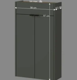 Wohnen Hängendes Vertiko & runder Spiegel - Point (zweiteilig)