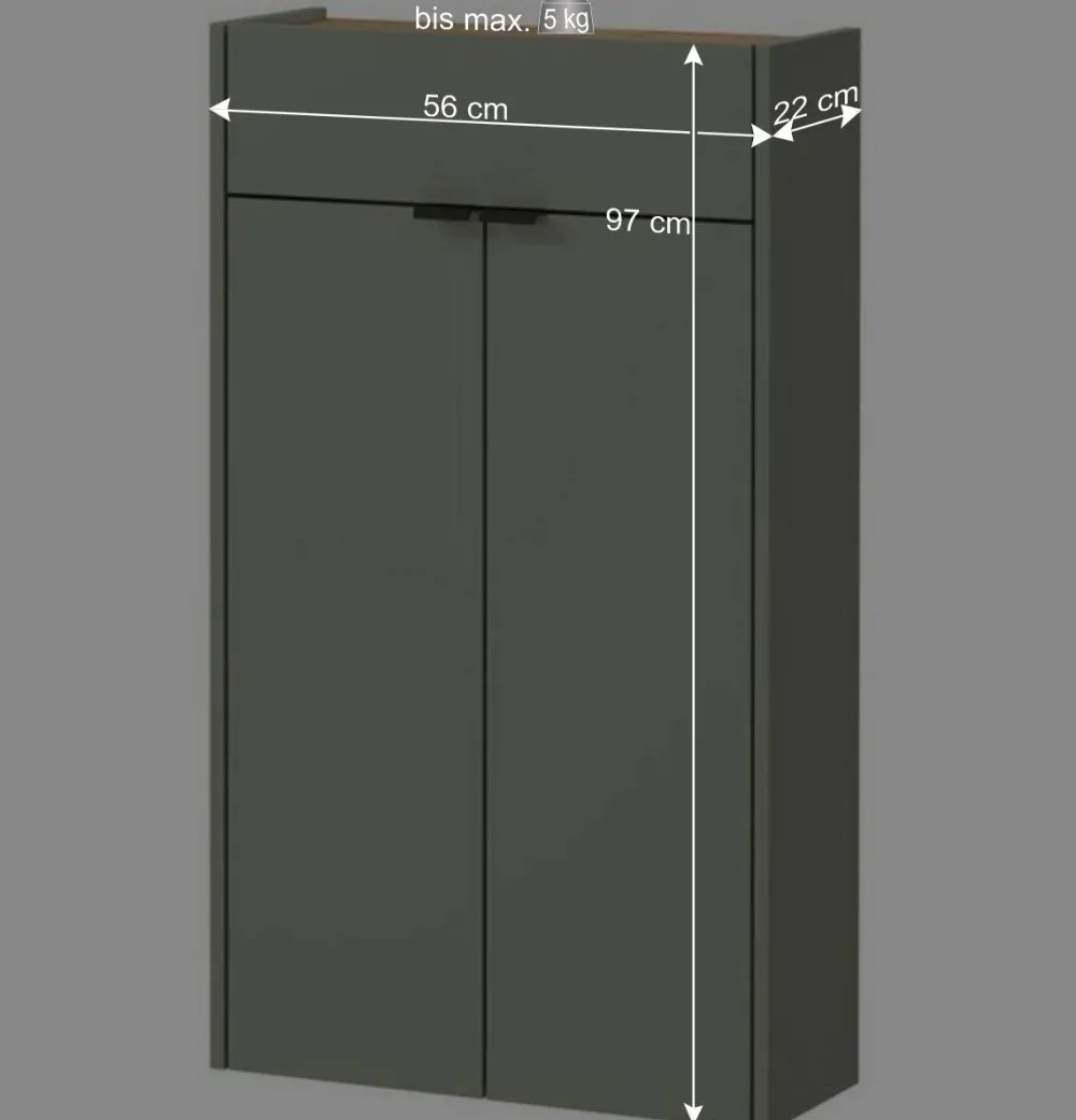 Wohnen Hängendes Vertiko & runder Spiegel - Point (zweiteilig)