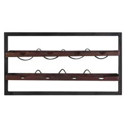 Wohnen Wohnzimmer-Regale|Kolonialmöbel*Hängendes Weinregal für acht Flaschen - Solapura