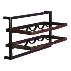 Wohnen Wohnzimmer-Regale|Kolonialmöbel*Hängendes Weinregal für acht Flaschen - Solapura