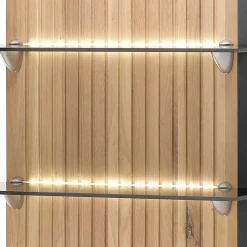 Wohnen Hängepaneel mit zwei Glasböden & LED Licht - Cruzca