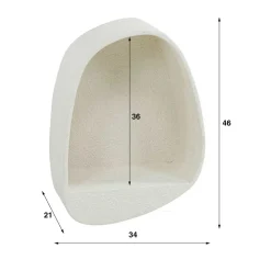 Wohnen Designermöbel*Hängeregal aus Marmorkomposit in Beige - Mayo