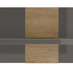 Wohnen Hängeregal in Dunkelgrau Hochglanz & Eiche - Eracosta