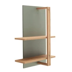 Wohnen Esszimmerregale|Regale*Hängeregal in Eiche mit Graugrün - Kwin