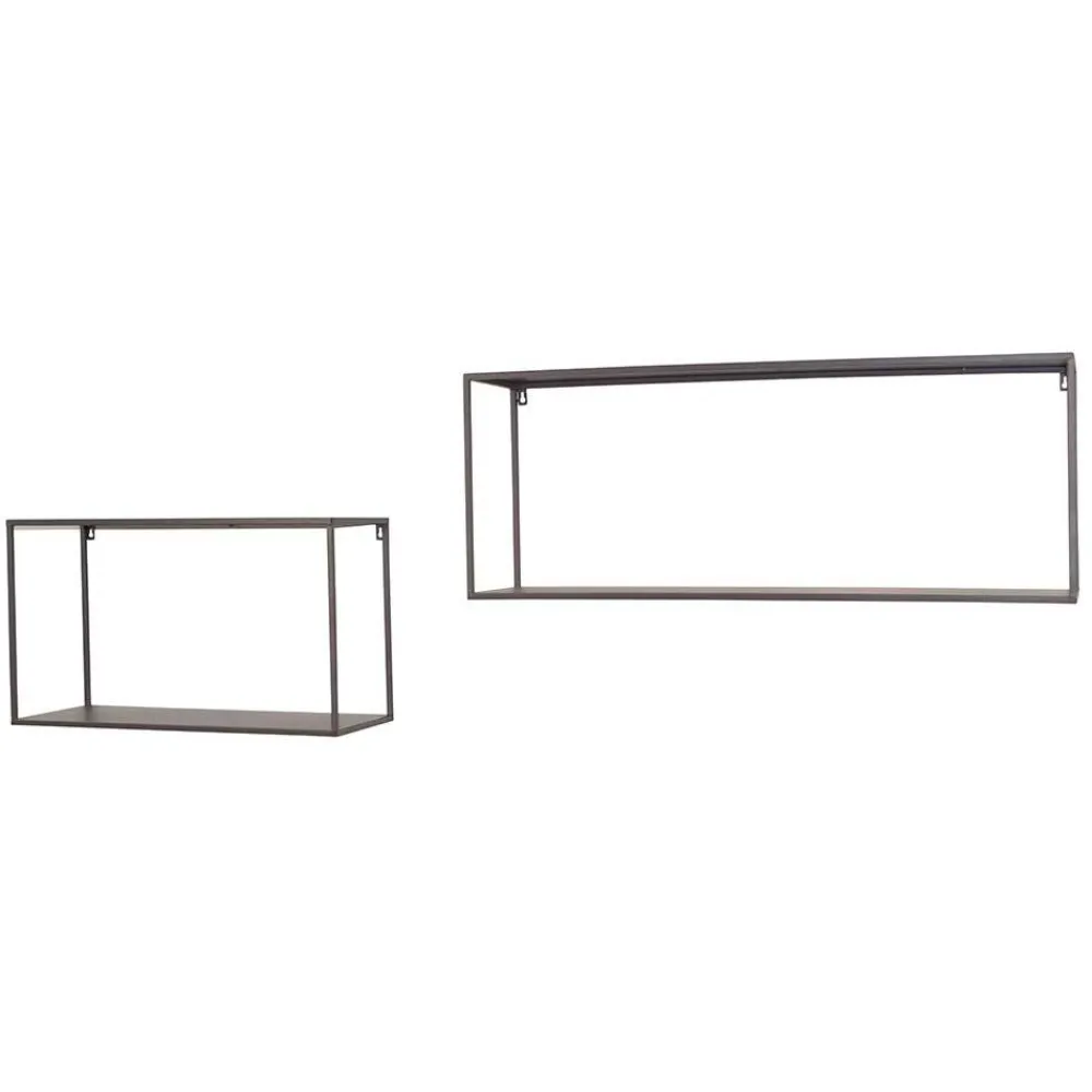 Wohnen Esszimmerregale|Regale*Hängeregal Set in Grau - Accaro (zweiteilig)