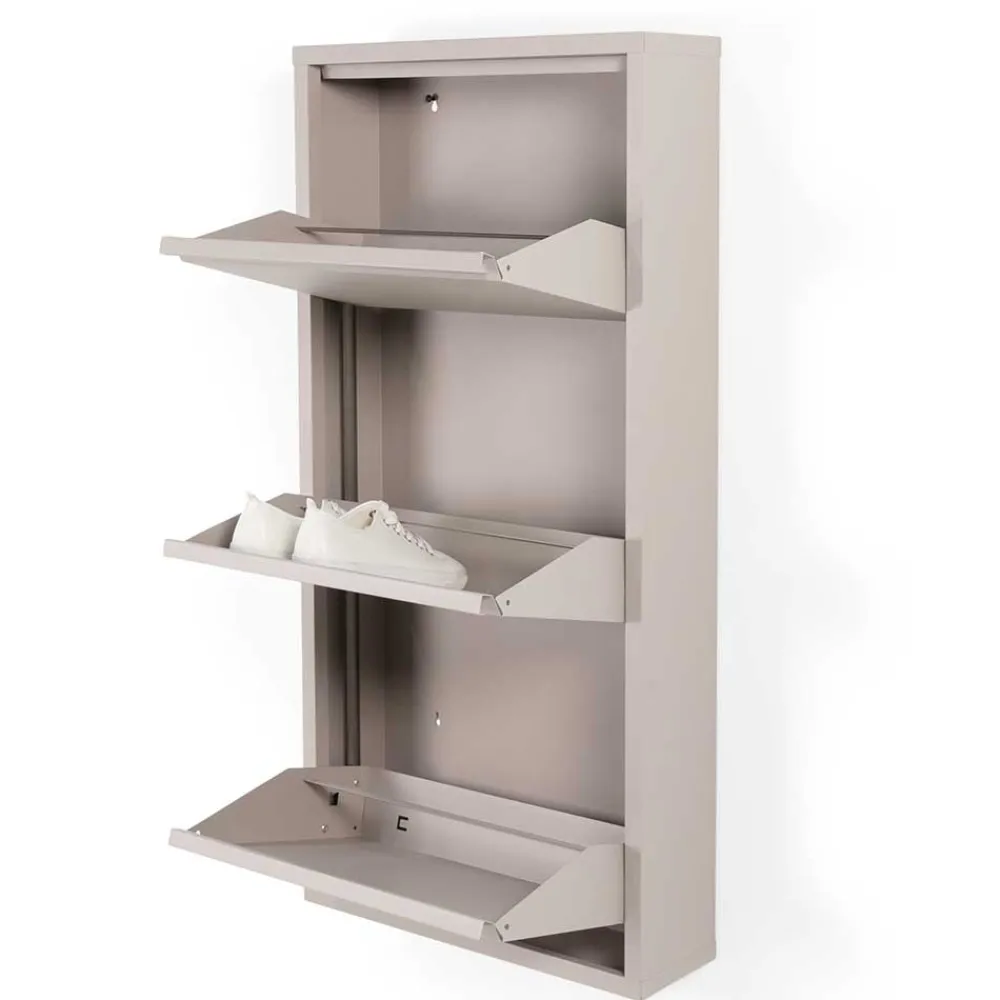 Wohnen Schuhschränke*Hängeschrank mit drei Schuhklappen - Ruven