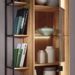 Wohnen Wohnzimmerschränke|Schränke*Hängeschrank mit Regal aus Wildeiche - Varzado