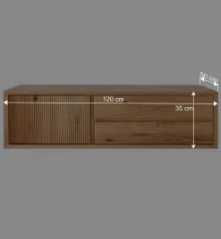 Wohnen Sideboards & Kommoden|Tv & Hifi-Möbel*Hänge-TV-Board aus Wildeiche - Fredellia